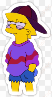 lisa simpson by erik mathiesen cartoon stickers, tumblr - lisa simpson with glasses