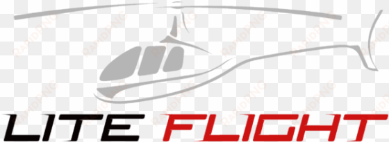 lite flight helicopters - helicopter logo