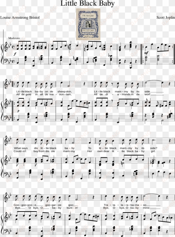 little black baby sheet music composed by scott joplin - baby can i hold you