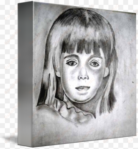 little girl by andrew akufo clipart stock - sketch