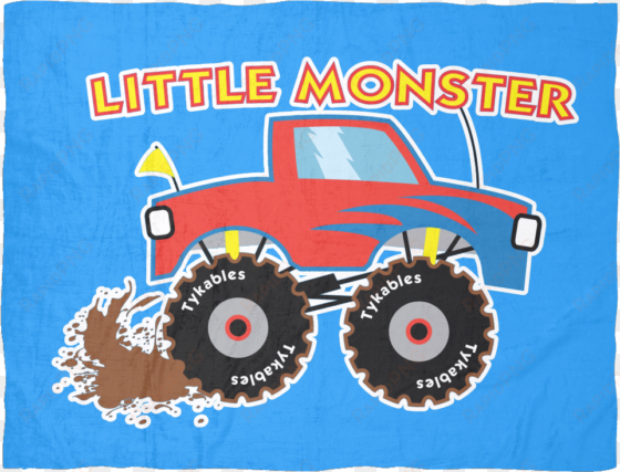 little monster truck blue fleece baby blanket blankets - bedding