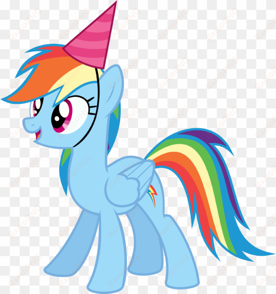 Little Pony Birthday Clipart - Mlp Happy Birthday Rainbow Dash transparent png image