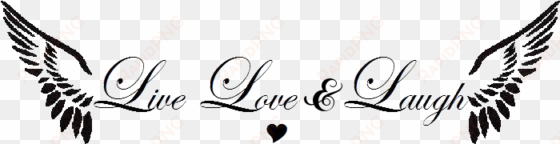 live love laugh png clip art black and white download - live laugh love with wings