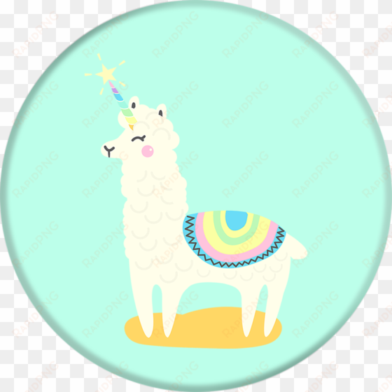 llamacorn popsocket phone grip - llama unicorn popsocket