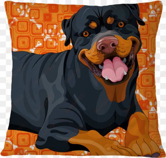 lobo pillow case cover - rottweiler vector