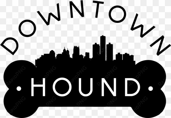 logo design by emma renee for downtown hound - detroit silhouette novelty metal magnet m-8727