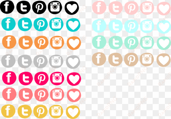 logos redes sociales png blanco y negro vector black - flat social media icons