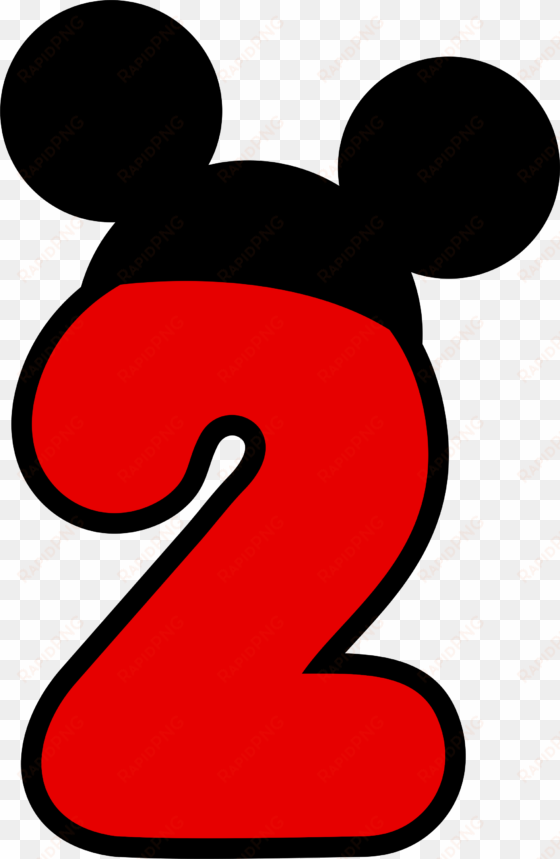 lollipop clipart mickey mouse ear - numero 2 mickey png