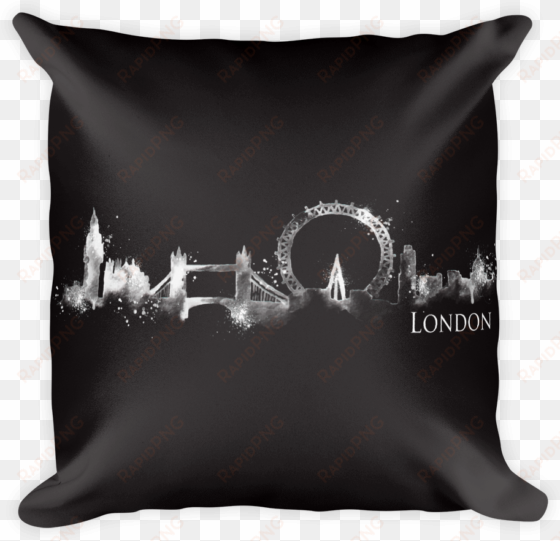 london, england watercolor city skyline * black pillow - east urban home 'london dark silhouette' oil painting