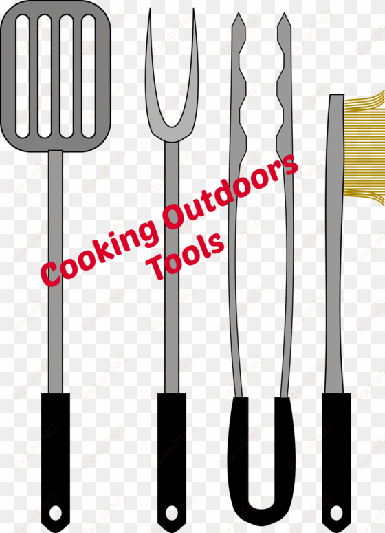 long handled tongs great for the grill or over a campfire - knife