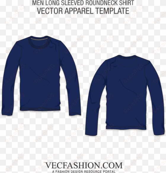 long sleeve shirt vector - navy long sleeve t shirt template