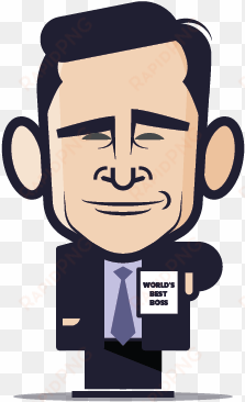 loogmoji of michael scott - cartoon michael scott