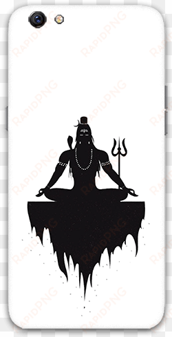 lord shiva meditation oppo f3 plus mobile back case - mahadev black