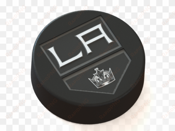 los angeles kings logo on ice hockey puck 3d print - los angeles kings puck