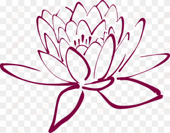 lotus clipart fuschia - purple lotus clip art