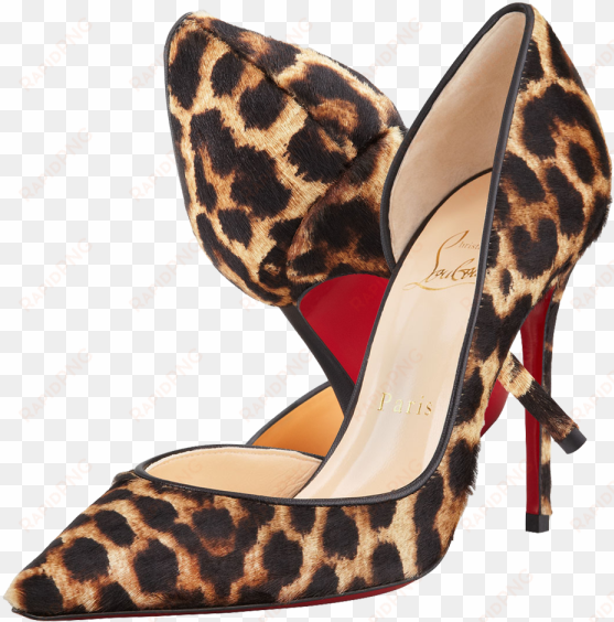 louboutin iriza d'orsay leopard print calf pumps cheetah - louboutin leopard print