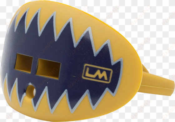 loudmouthguards shark teeth navy blue gold - loudmouthguards pacifier style lip protector mouthguard