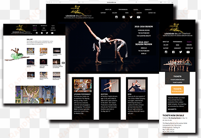 loudoun ballet company website - graphic design