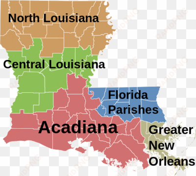 louisiana regions map - louisiana regions