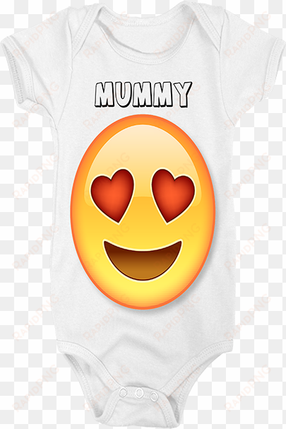 love heart emoji customised baby grow - love