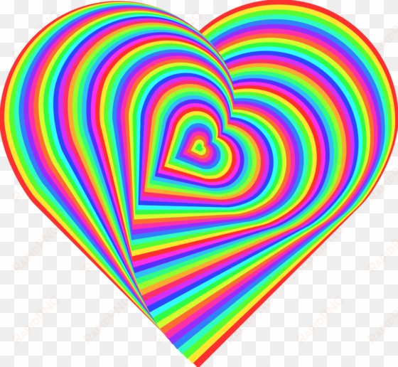 love heart rainbow - rainbow hearts art