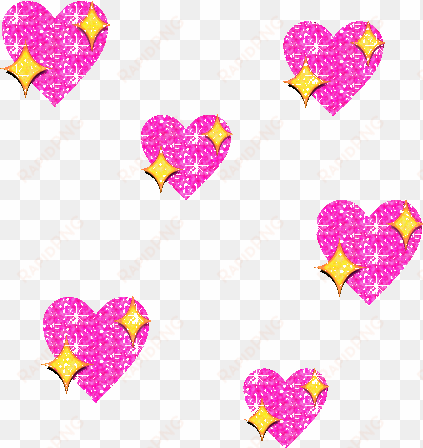 love hearts glitter pink - heart emoji png gif