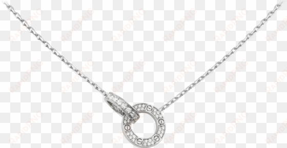 love necklace, diamond-pavedwhite gold, diamonds - cartier interlocking with diamond necklace