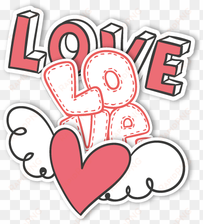 love png transparent image - stickers amor png