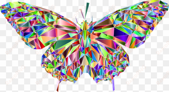 low poly art butterflies