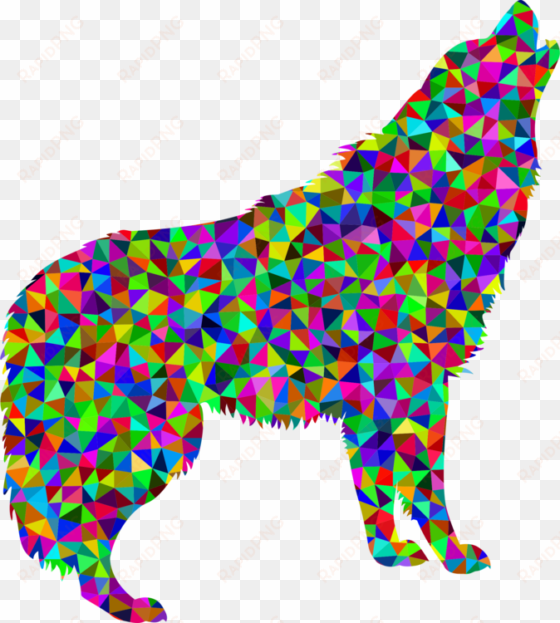 low poly dog canidae polygon triangle free commercial - lsd tab transparent