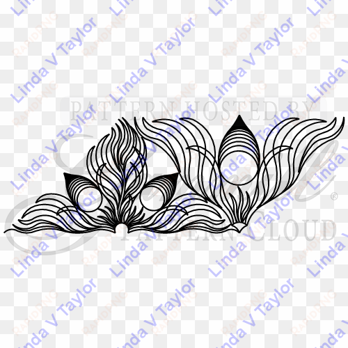 lt 2200 indian fleather flame triangle border - artificial flower