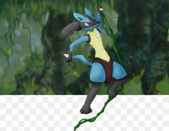 lucario as tarzan - cartoon