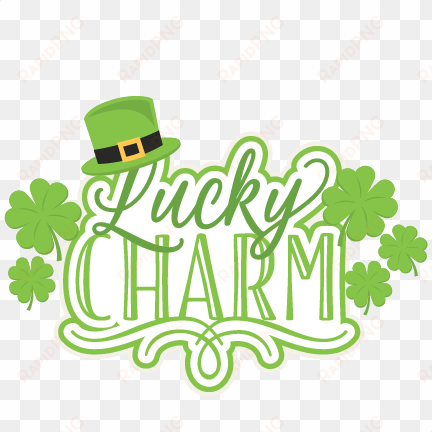 lucky charm title svg scrapbook cut file cute clipart - scalable vector graphics