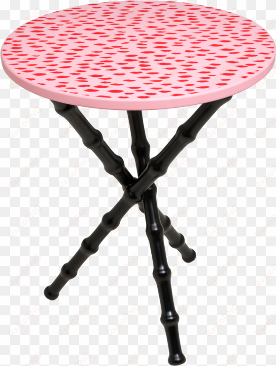 ludo drinks table bamboo legs - transparent pink garden chair png