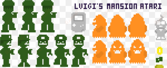 luigi's mansion atari 2600-style sprites - パックマン