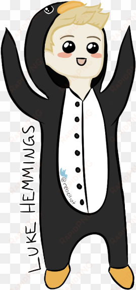 luke hemmings by - luke as a penguin