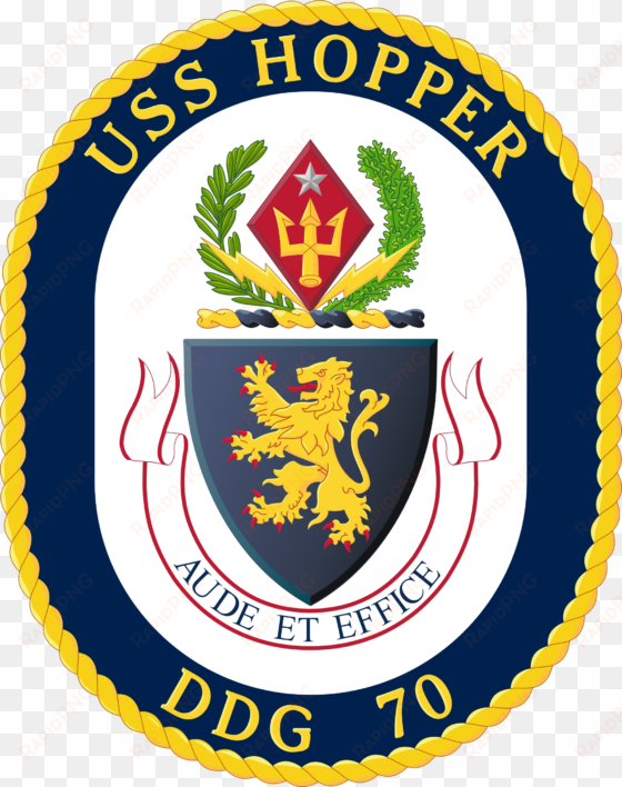 m crest png - navy uss hopper ddg-70 license plate