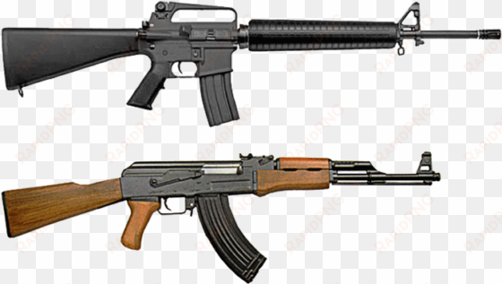 m16 and ak-47 comparison - m16a1 and ak 47