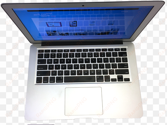 macbook air laptop from above - macbook pro