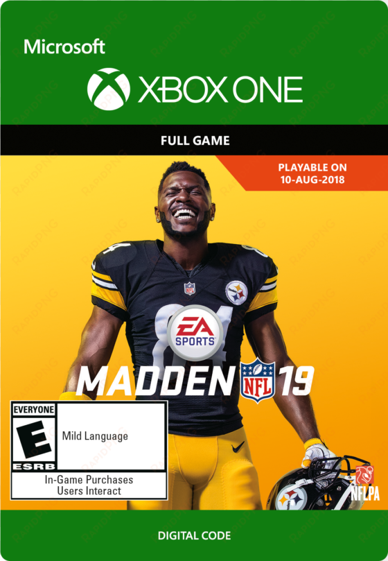 madden nfl 19, electronic arts, xbox one, [digital - madden 19 cover athlete