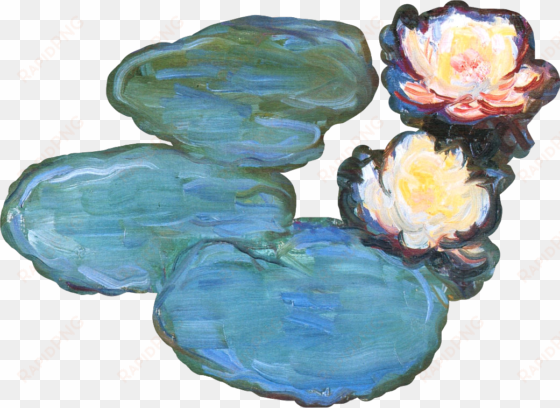 made some water lillies by my boy monet transparent - water lilies in bloom monet