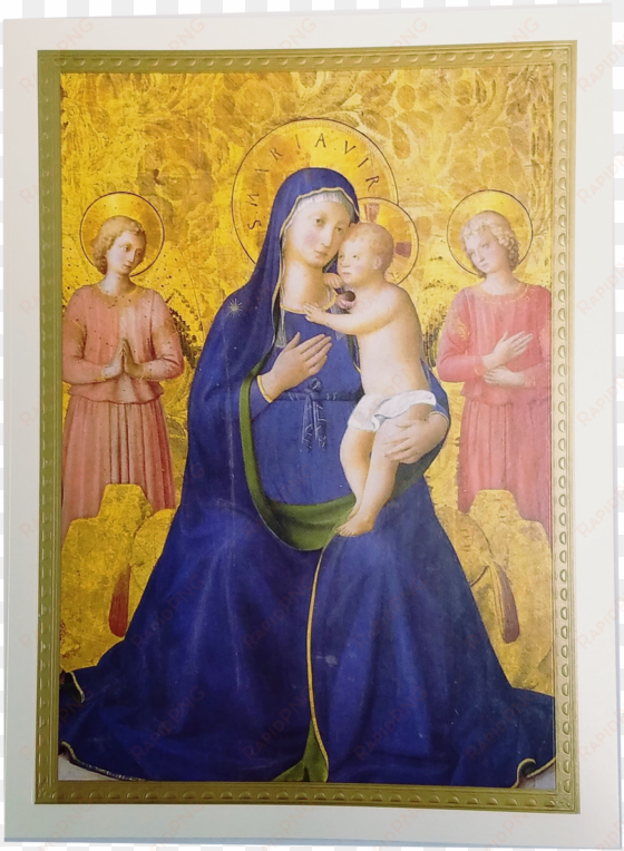 madonna & child icon embossed mass card christmas box - barton cotton-madonna icon christmas greeting card