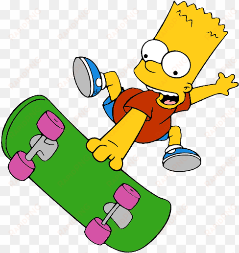 maggie bart, - bart simpson skate png