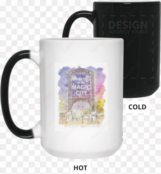 magic city watercolor 15 oz - mug