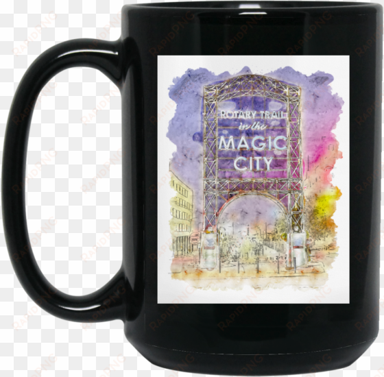 magic city watercolor black mug - good – the not bad – the ugly funny t shirt