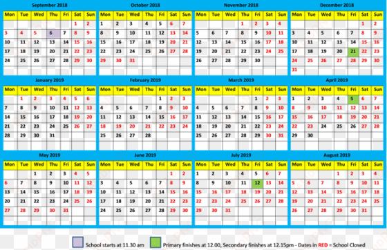 maharishi school calendar 2018-2019 - academic calendar 2018 2019
