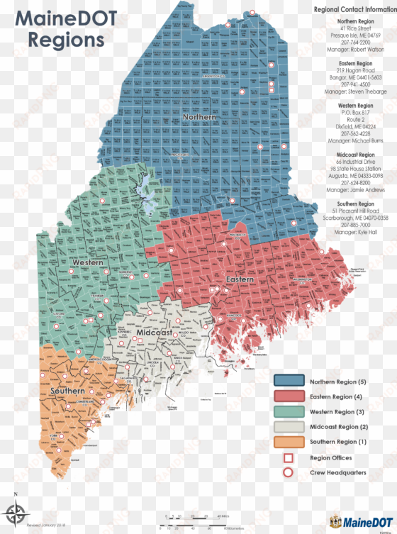 maine dot regions map