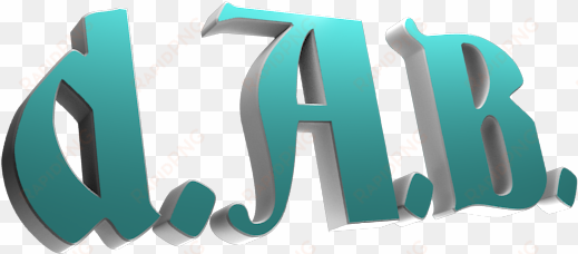 make 3d text logo - dab text png