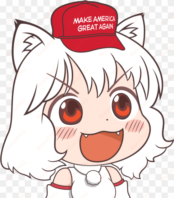 make america great again face white nose facial expression - awoo make america great again