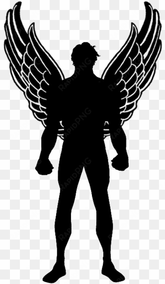 male angelfairy silhouette 6 by viktoria lyn - male fairy silhouette transparent